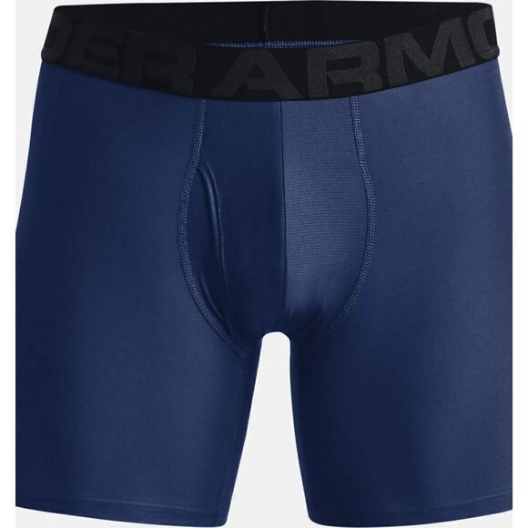 Under Armour 1332663 404 Men Sz 2XL Boxerjock 6 In Tech Boxer Briefs Indigo Blue - Picture 3 of 4